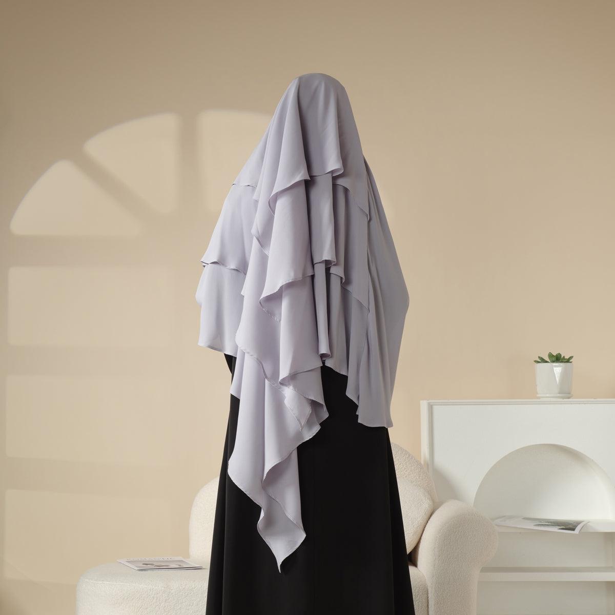 Three Layered Chiffon Khimar (MK002)