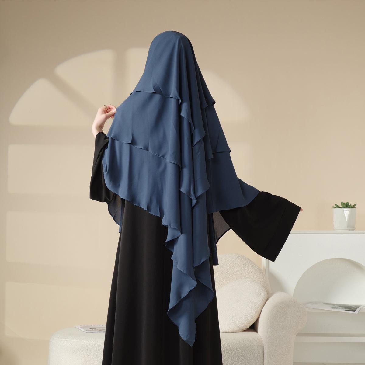 Three Layered Chiffon Khimar (MK002)