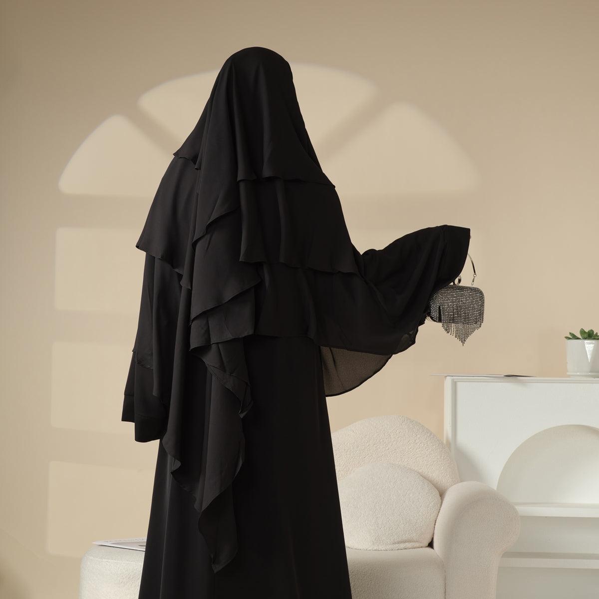 Three Layered Chiffon Khimar (MK002)