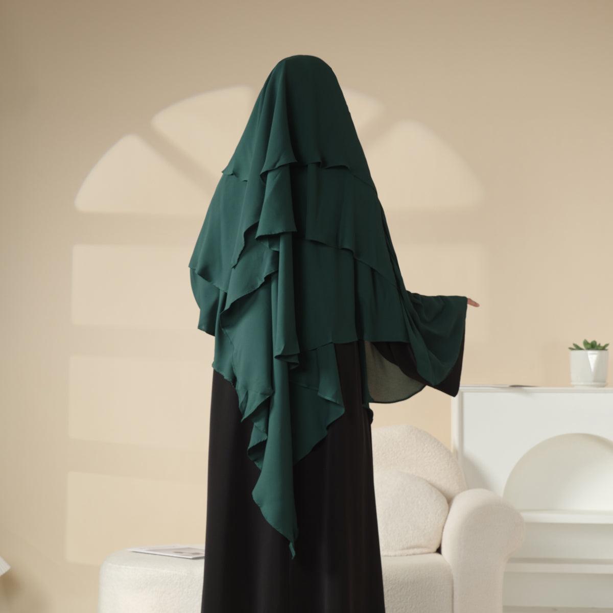 Three Layered Chiffon Khimar (MK002)