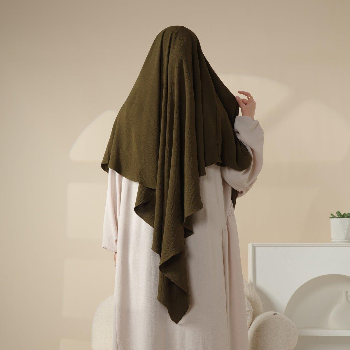 New Crepe 1-Layer Khimar | Soft Crepe Material Khimar (MK009)