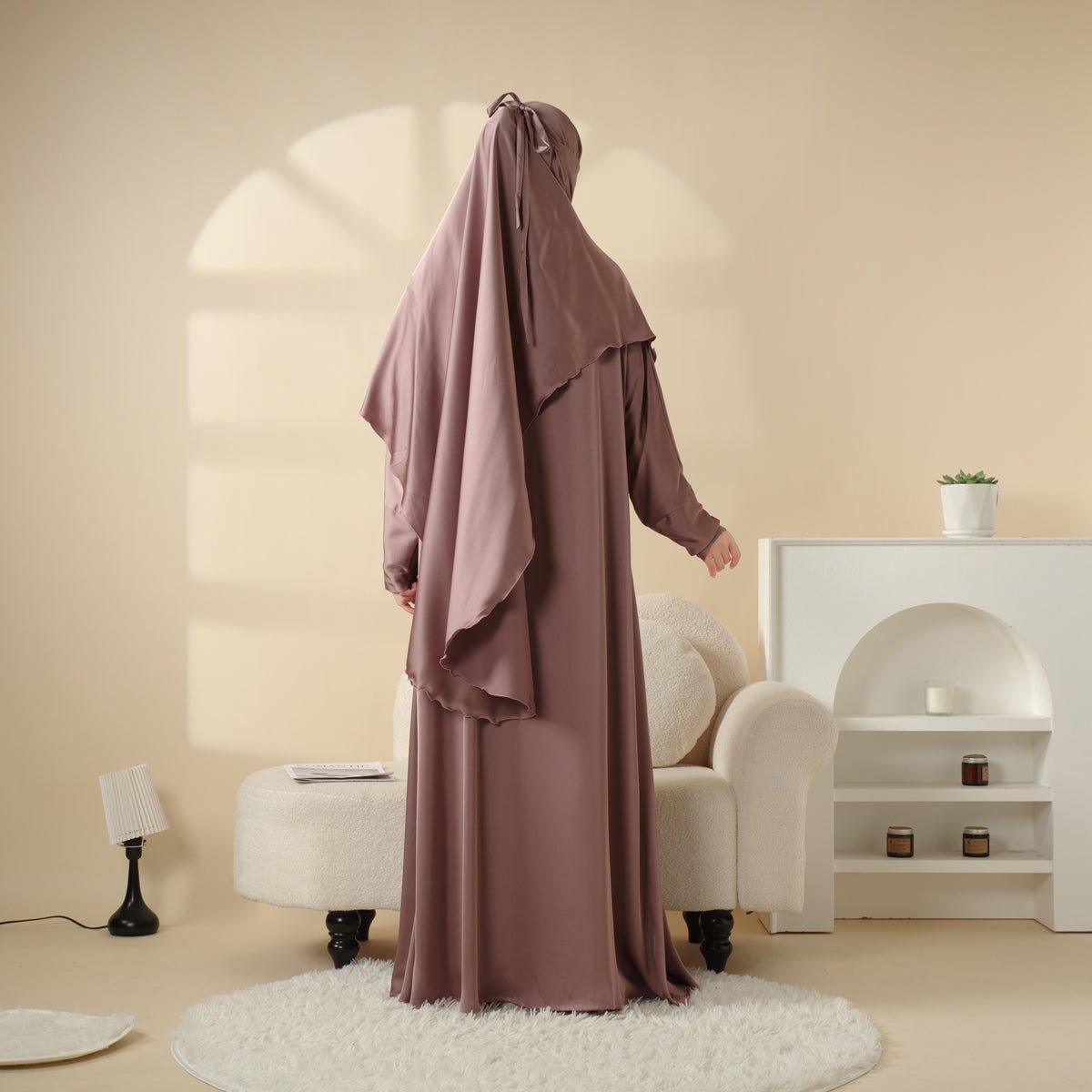 Abaya With Niqab and Khimar | Satin Niqab Khimar and Abaya (MK016)