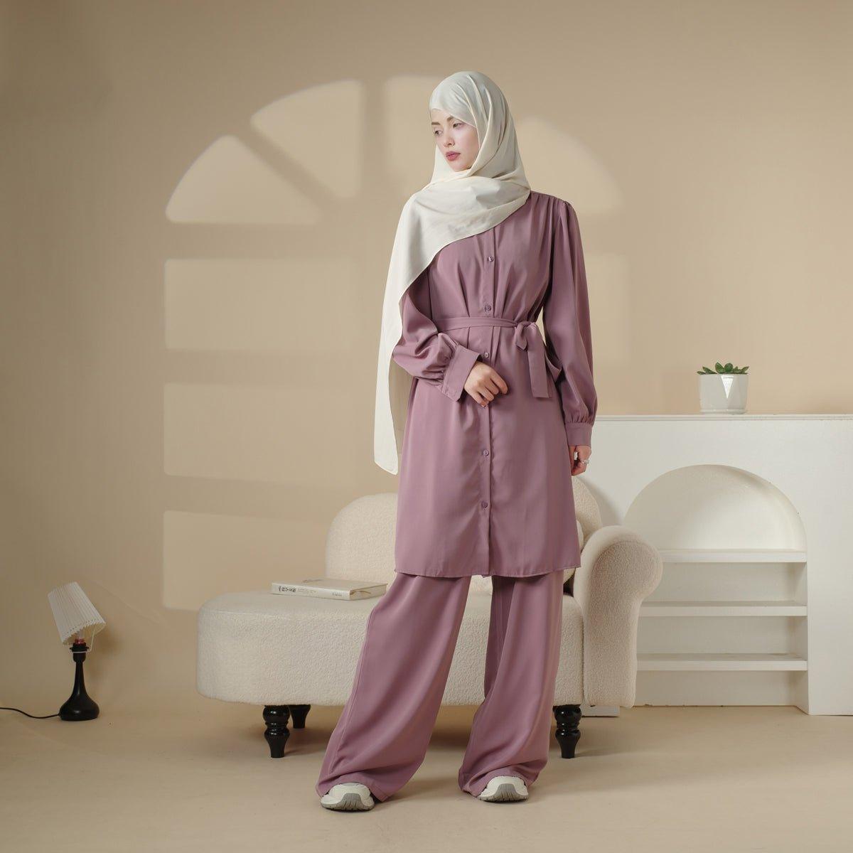 Long Sleeve Shirt and Pants Suit (MOA023)