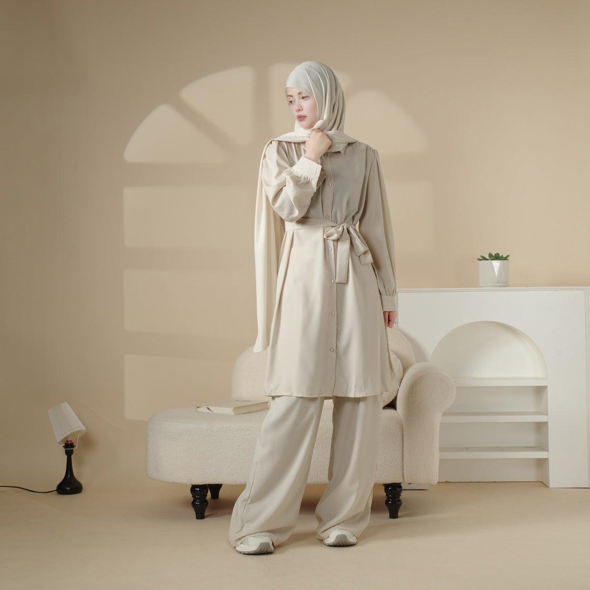 Long Sleeve Shirt and Pants Suit (MOA023)