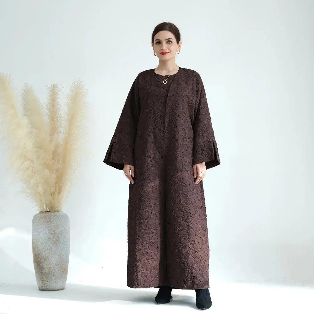 Winter Jacquard Pocket Abaya(MOA025)