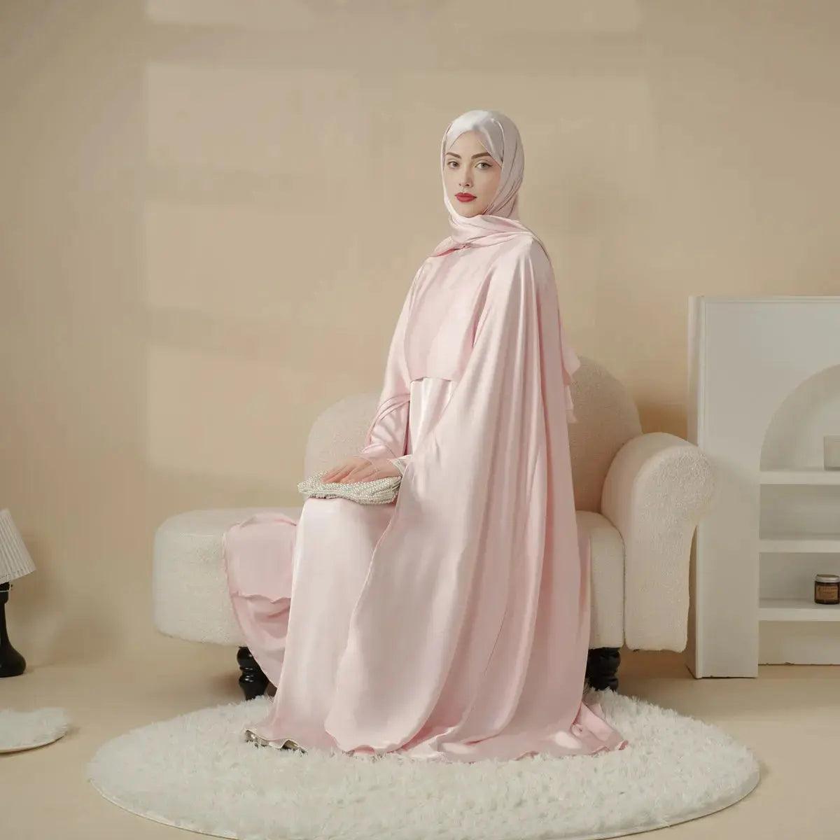Luxury Wedding Abaya 3-Piece Bridal Abaya Set (MOA044)