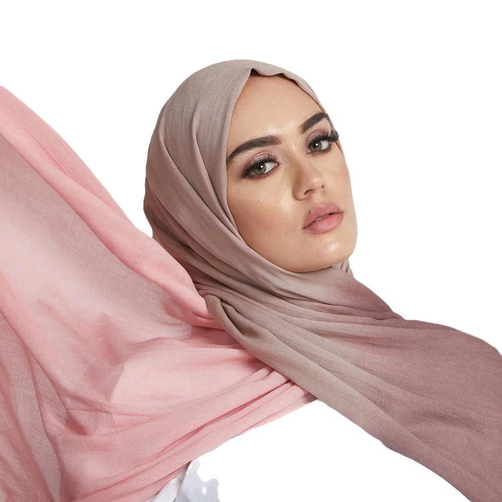 Modal Gradient Soft Hijab | Color Transition Hijab with Natural Flow (MH162)