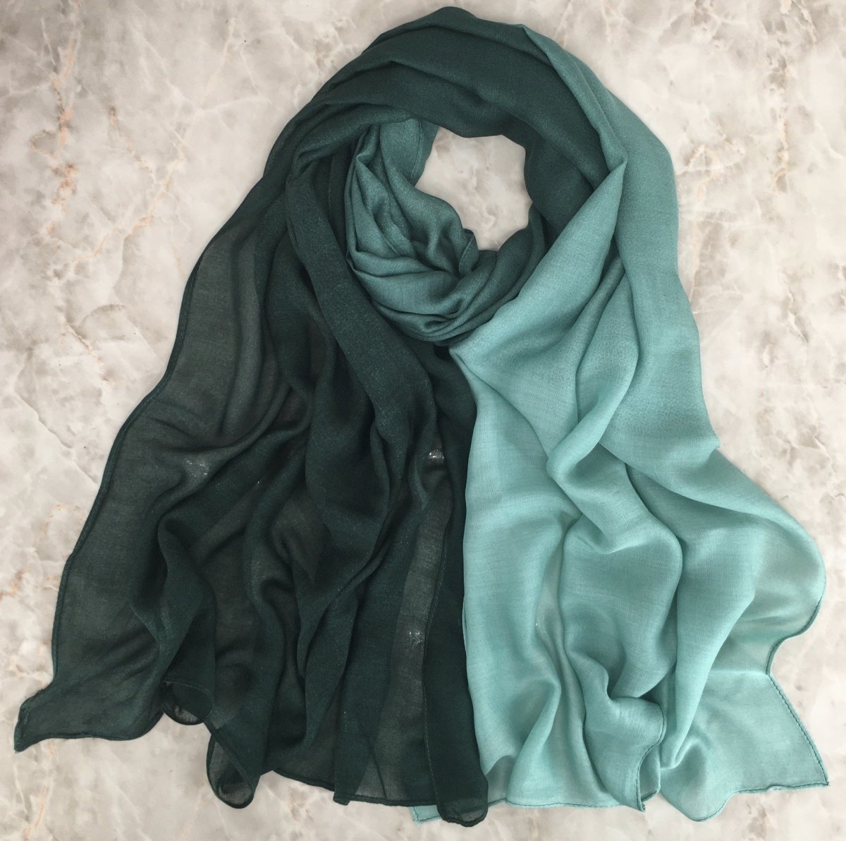 Modal Gradient Soft Hijab | Color Transition Hijab with Natural Flow (MH162)