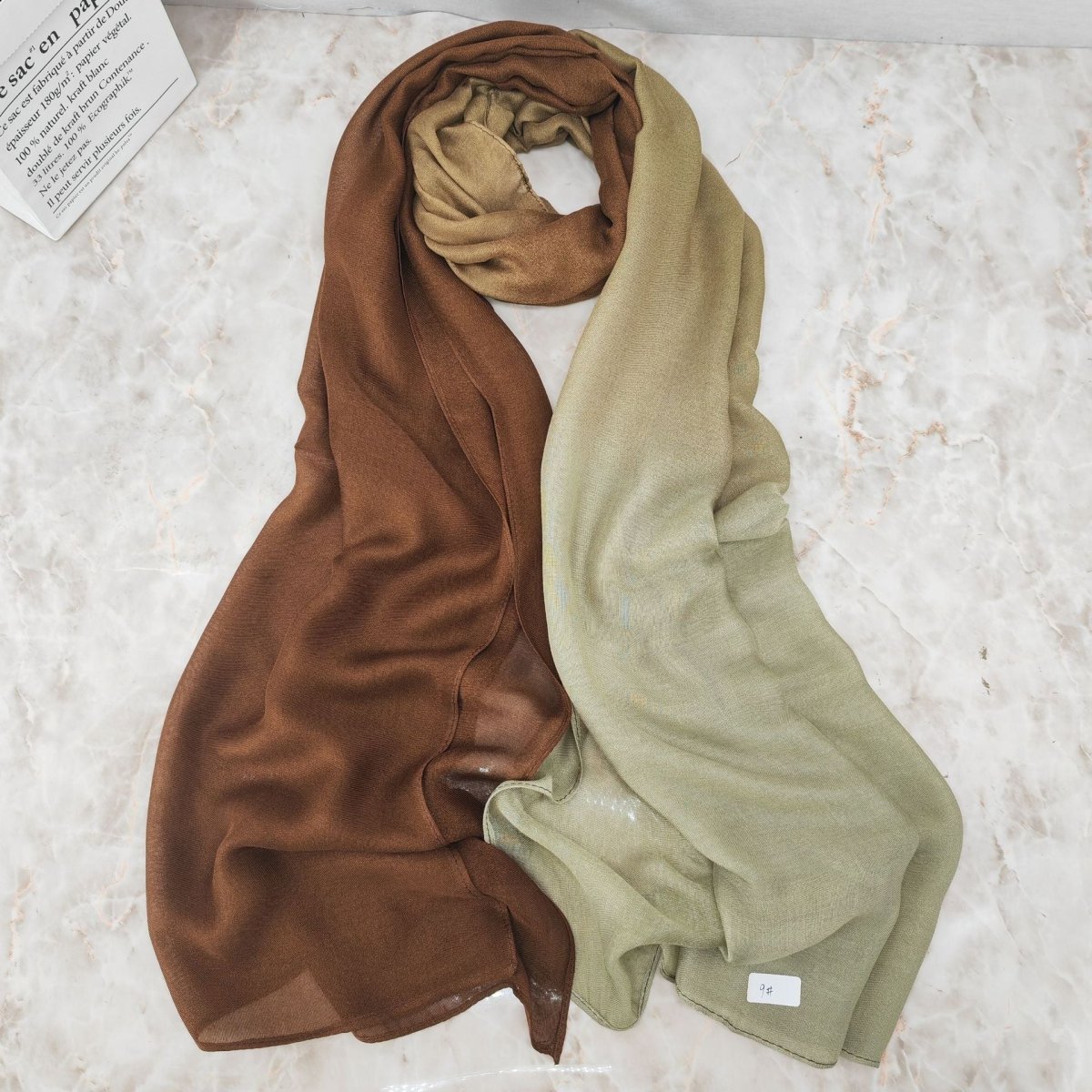 Modal Gradient Soft Hijab | Color Transition Hijab with Natural Flow (MH162)