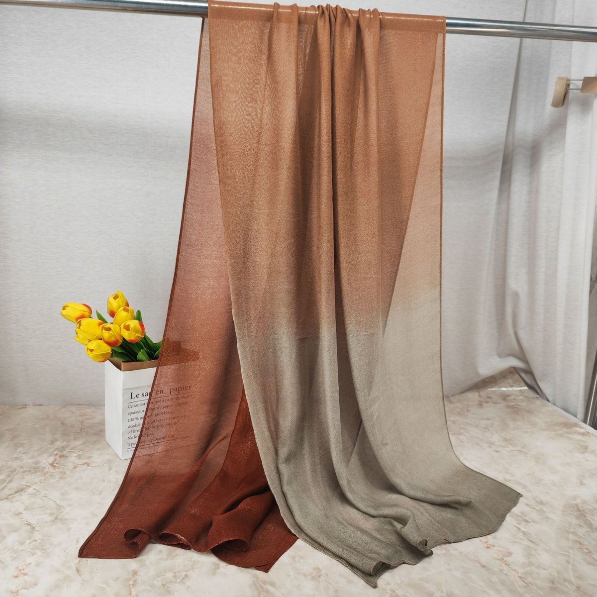 Modal Gradient Soft Hijab | Color Transition Hijab with Natural Flow (MH162)