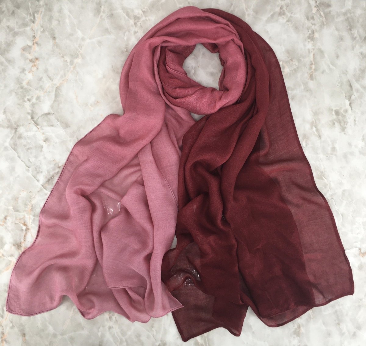 Modal Gradient Soft Hijab | Color Transition Hijab with Natural Flow (MH162)