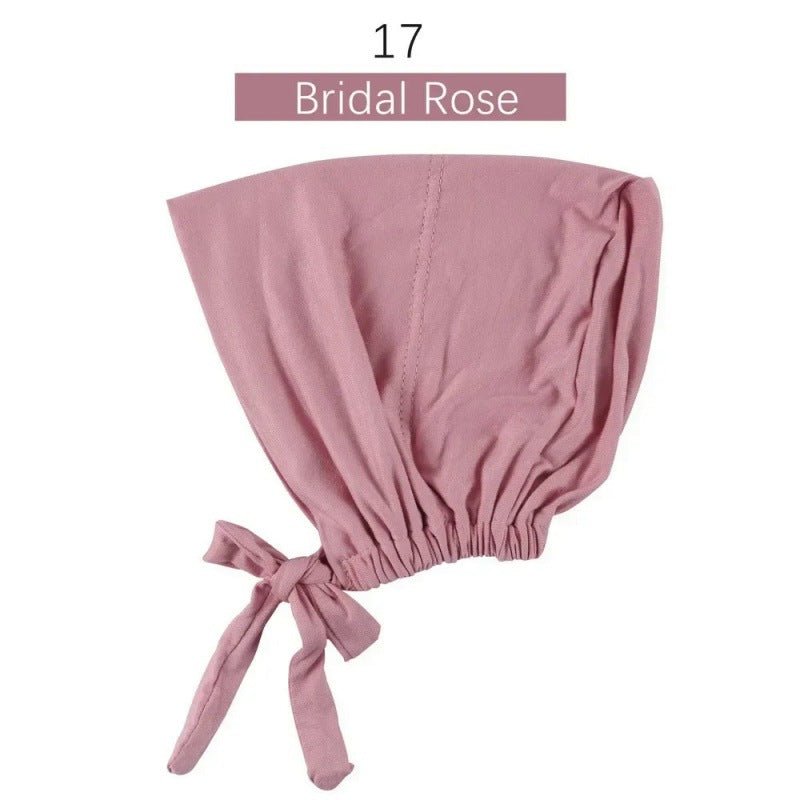 Stretch Cotton Tie-Back Under Cap | Adjustable Hijab Bonnet(MH200)