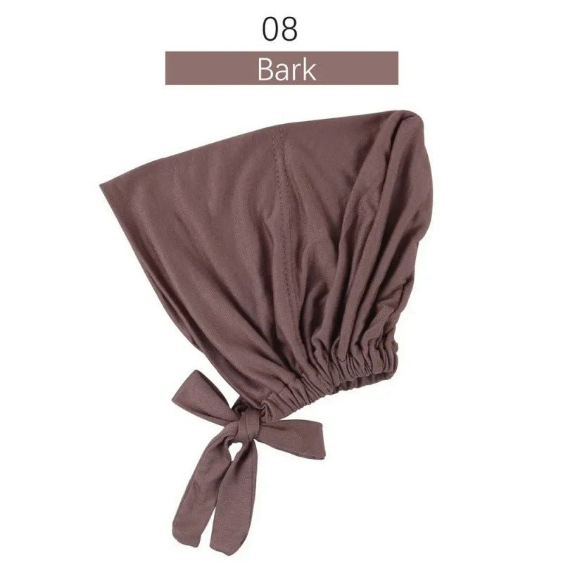 Stretch Cotton Tie-Back Under Cap | Adjustable Hijab Bonnet(MH200)