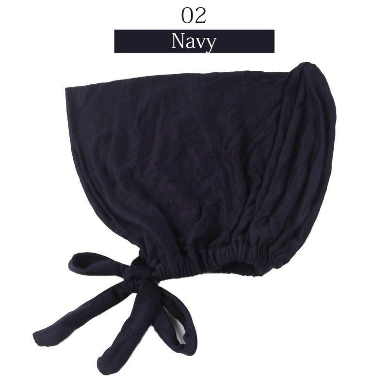 Stretch Cotton Tie-Back Under Cap | Adjustable Hijab Bonnet(MH200)