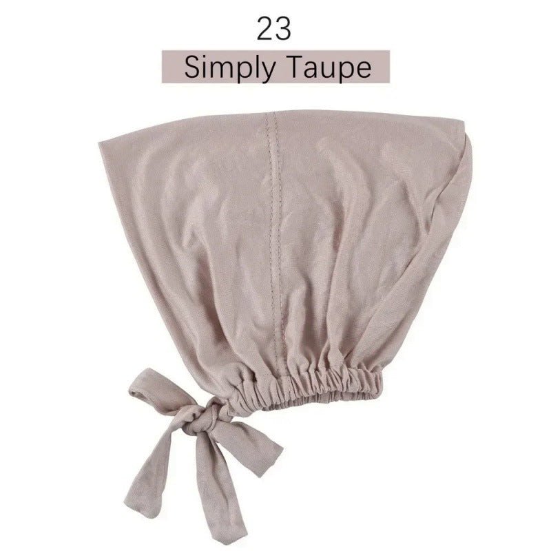 Stretch Cotton Tie-Back Under Cap | Adjustable Hijab Bonnet(MH200)