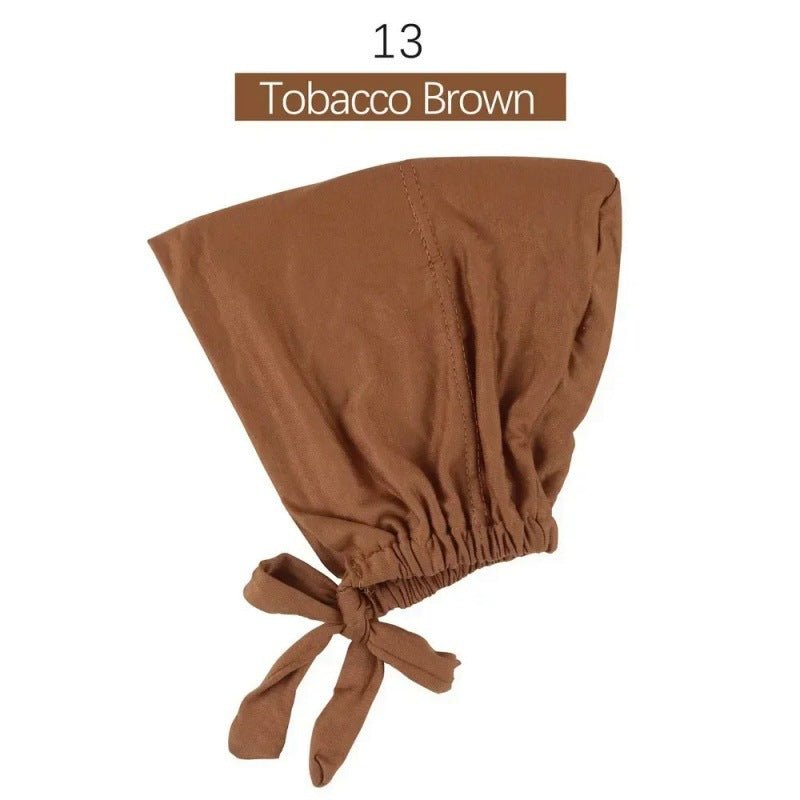 Stretch Cotton Tie-Back Under Cap | Adjustable Hijab Bonnet(MH200)