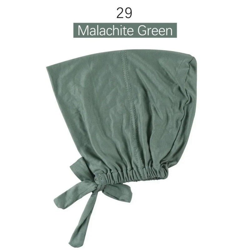 Stretch Cotton Tie-Back Under Cap | Adjustable Hijab Bonnet(MH200)