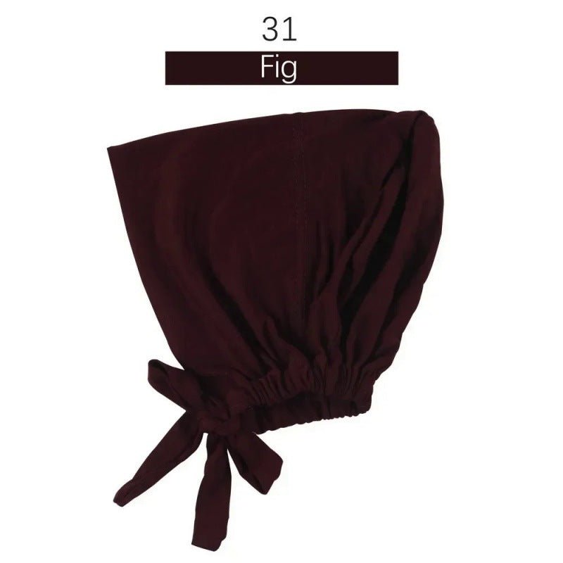 Stretch Cotton Tie-Back Under Cap | Adjustable Hijab Bonnet(MH200)