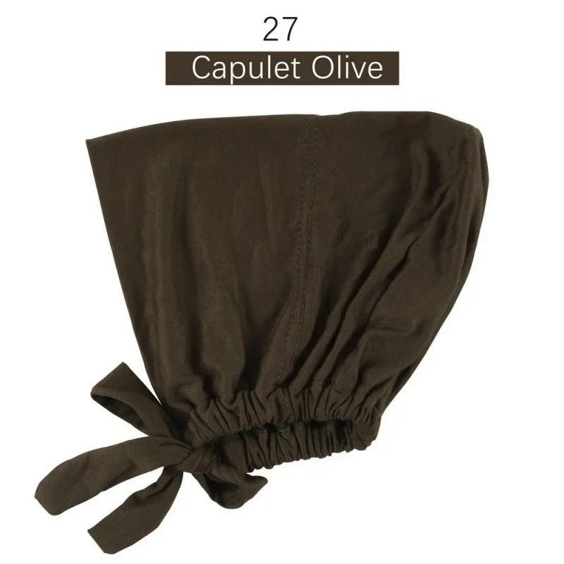 Stretch Cotton Tie-Back Under Cap | Adjustable Hijab Bonnet(MH200)