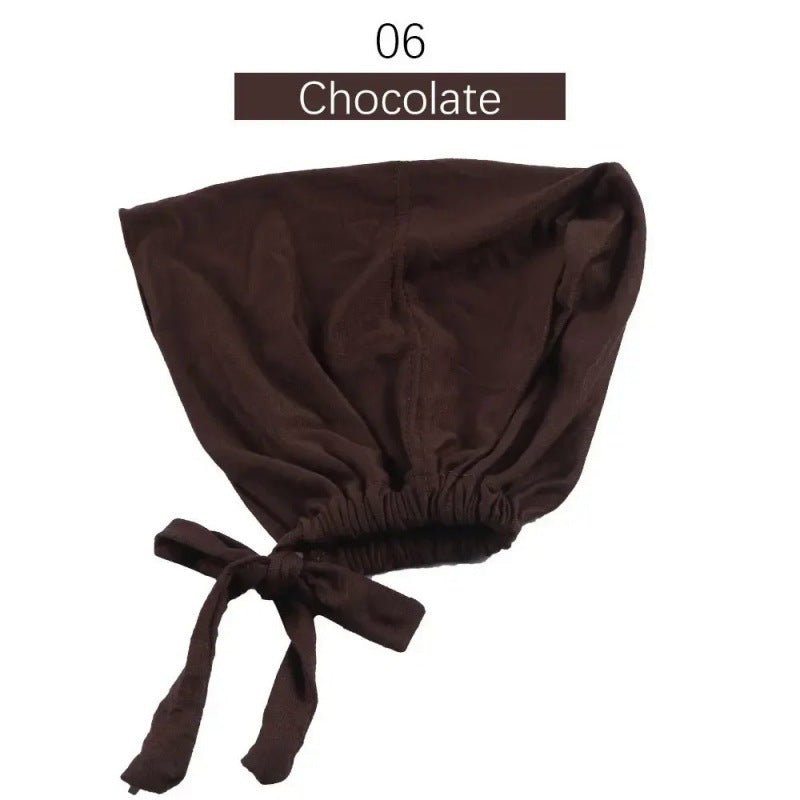 Stretch Cotton Tie-Back Under Cap | Adjustable Hijab Bonnet(MH200)