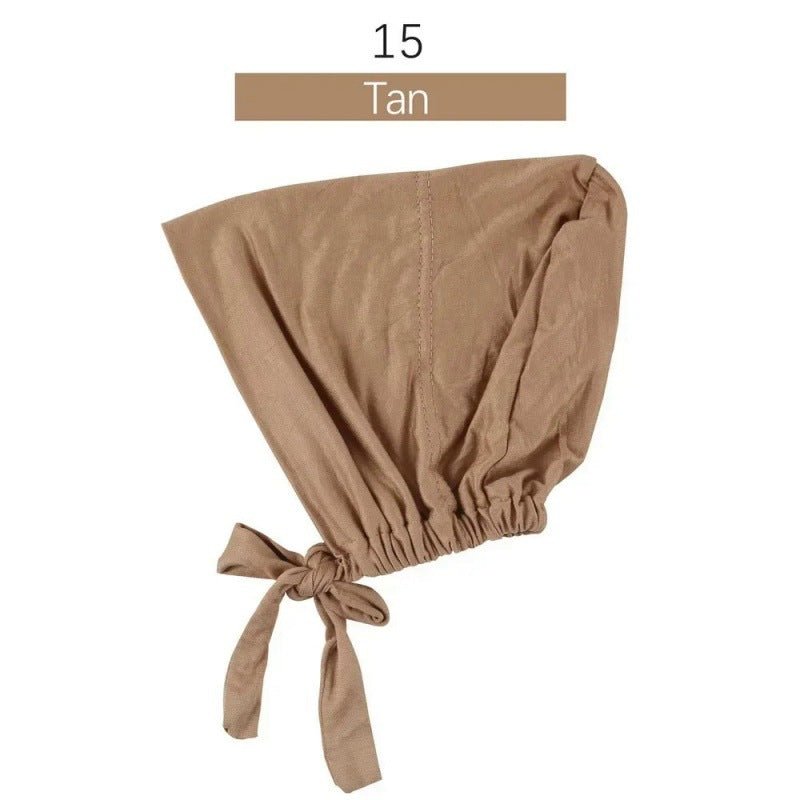 Stretch Cotton Tie-Back Under Cap | Adjustable Hijab Bonnet(MH200)