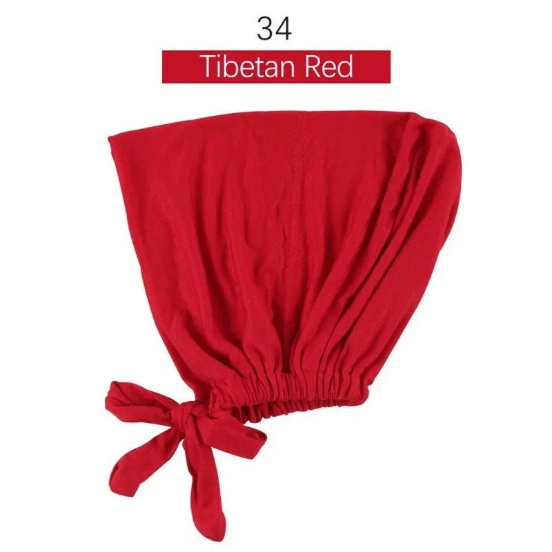 Stretch Cotton Tie-Back Under Cap | Adjustable Hijab Bonnet(MH200)