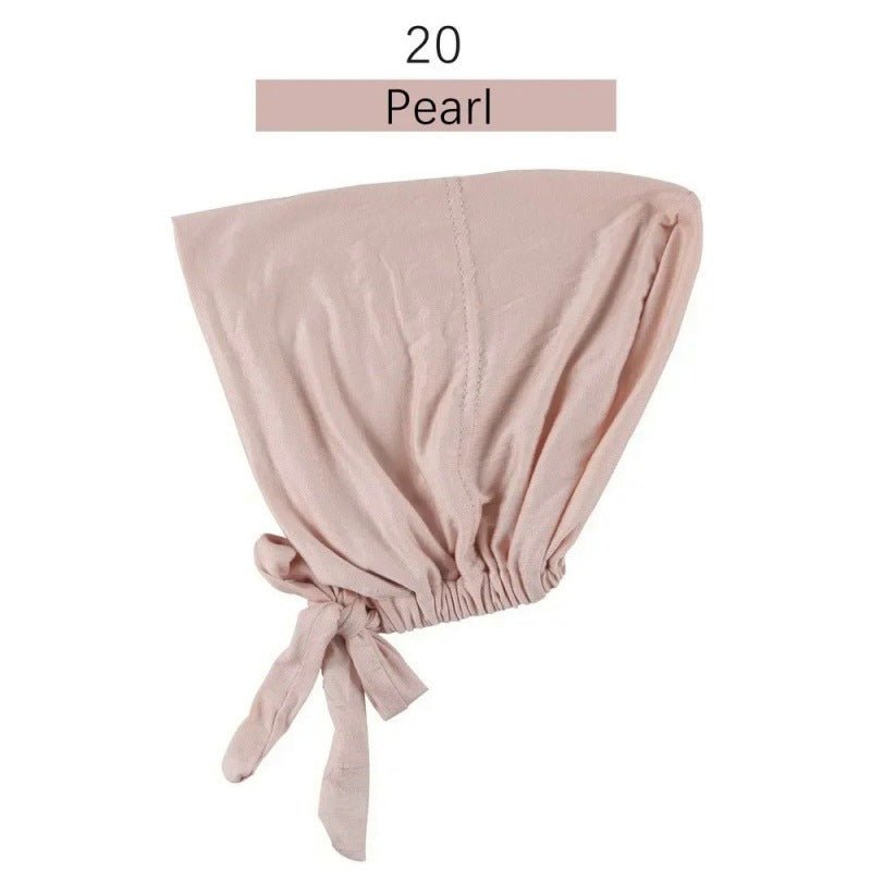 Stretch Cotton Tie-Back Under Cap | Adjustable Hijab Bonnet(MH200)