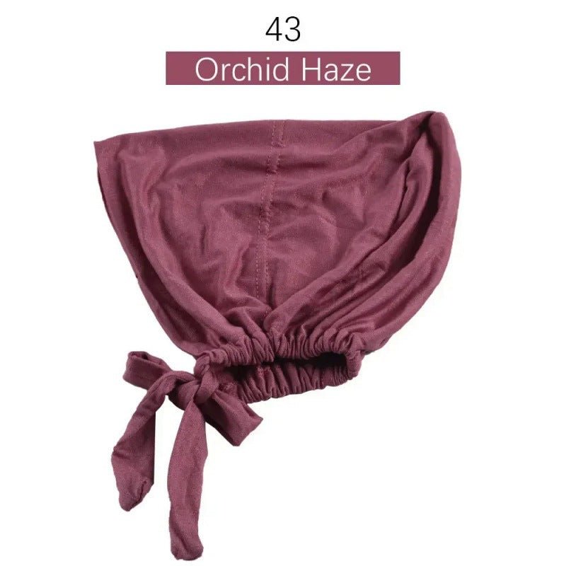 Stretch Cotton Tie-Back Under Cap | Adjustable Hijab Bonnet(MH200)