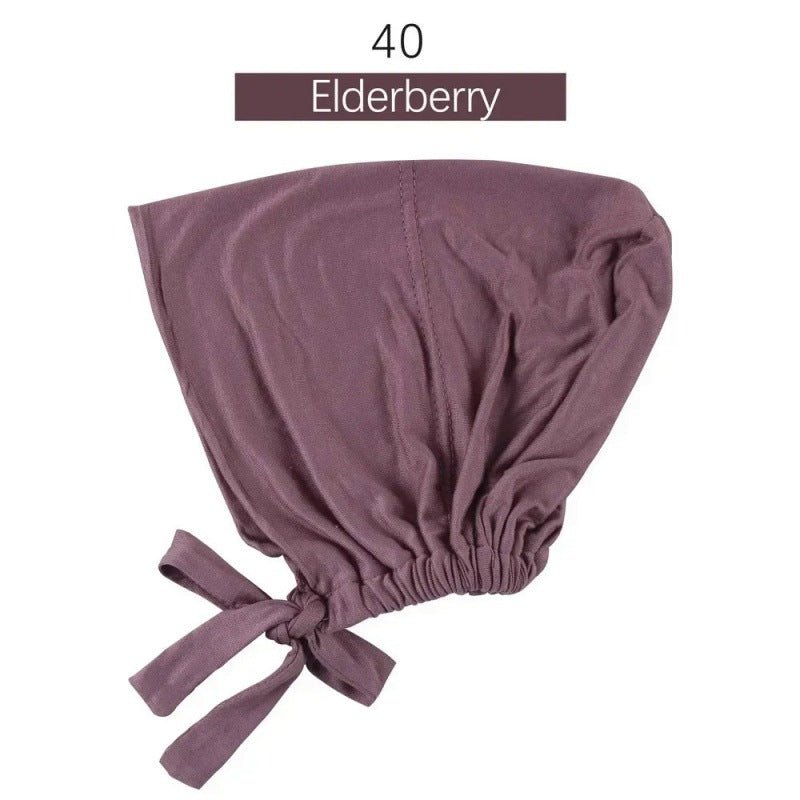 Stretch Cotton Tie-Back Under Cap | Adjustable Hijab Bonnet(MH200)