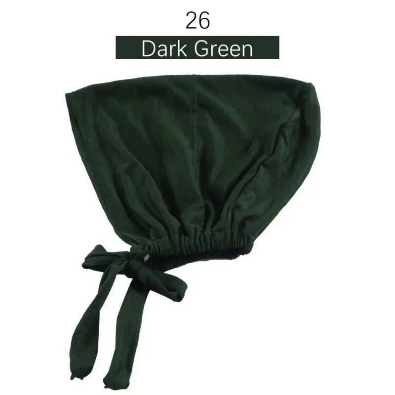 Stretch Cotton Tie-Back Under Cap | Adjustable Hijab Bonnet(MH200)
