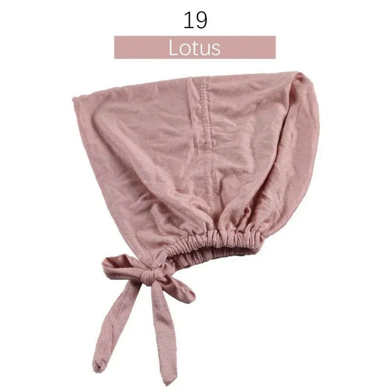 Stretch Cotton Tie-Back Under Cap | Adjustable Hijab Bonnet(MH200)