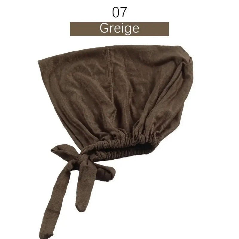 Stretch Cotton Tie-Back Under Cap | Adjustable Hijab Bonnet(MH200)