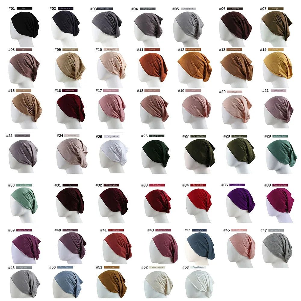 Mercerized Cotton Under Cap Hijab | Stretchy Tube Bonnet(MH198)