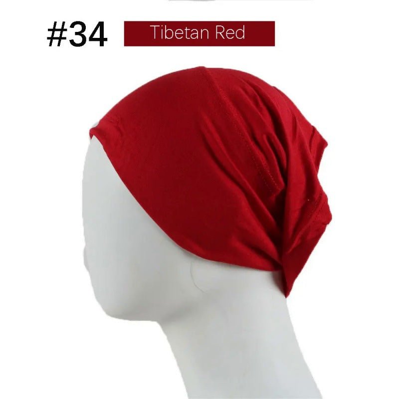 Mercerized Cotton Under Cap Hijab | Stretchy Tube Bonnet(MH198)
