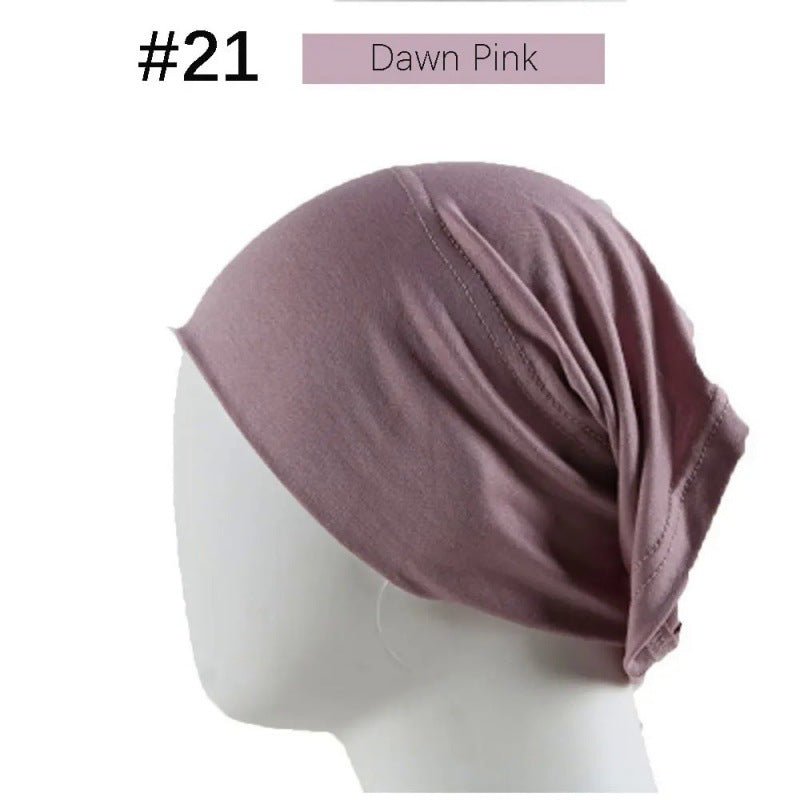Mercerized Cotton Under Cap Hijab | Stretchy Tube Bonnet(MH198)