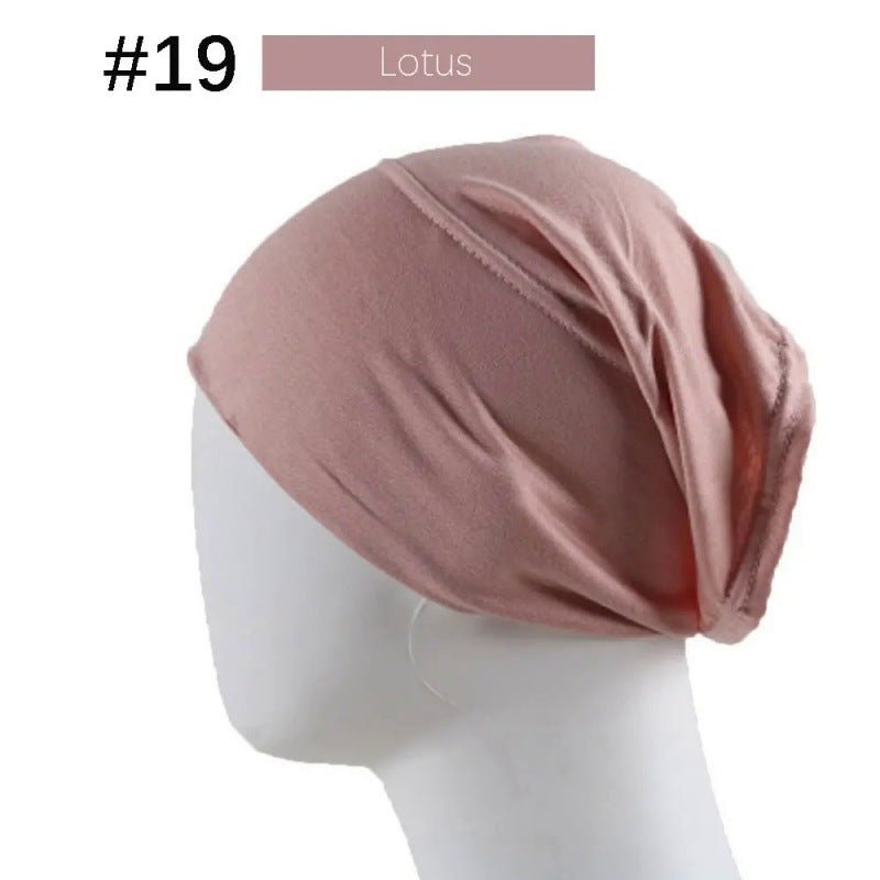Mercerized Cotton Under Cap Hijab | Stretchy Tube Bonnet(MH198)