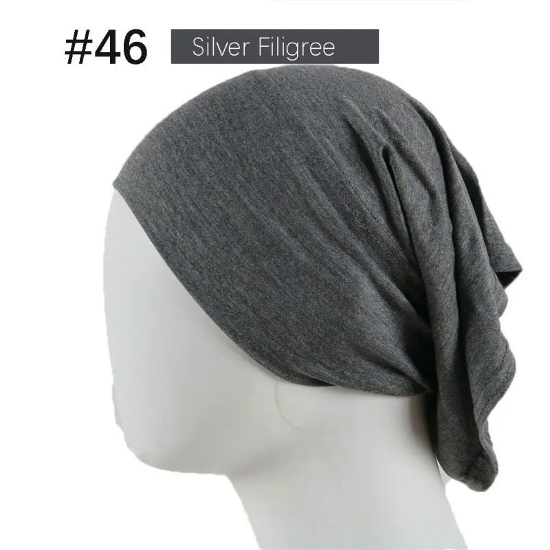 Mercerized Cotton Under Cap Hijab | Stretchy Tube Bonnet(MH198)