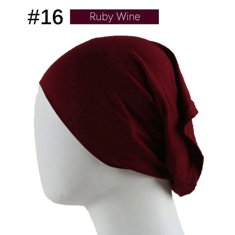 Mercerized Cotton Under Cap Hijab | Stretchy Tube Bonnet(MH198)