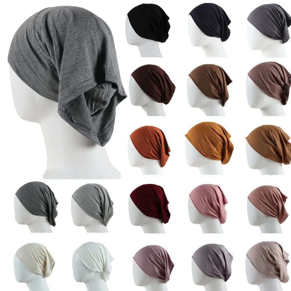 Mercerized Cotton Under Cap Hijab | Stretchy Tube Bonnet(MH198)