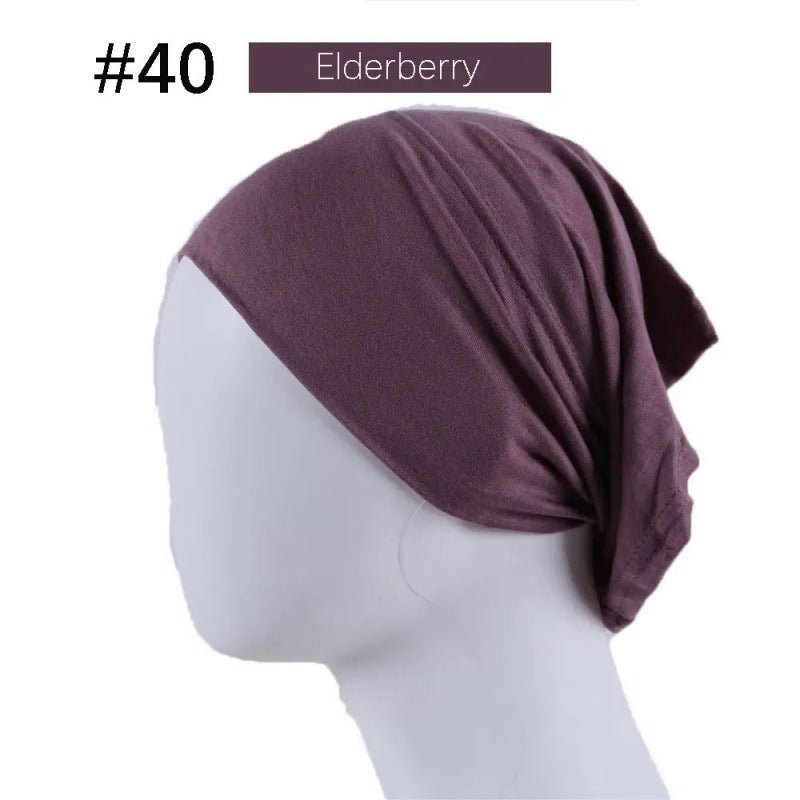 Mercerized Cotton Under Cap Hijab | Stretchy Tube Bonnet(MH198)