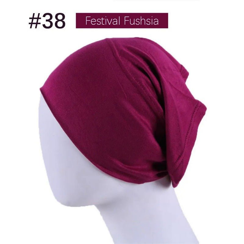 Mercerized Cotton Under Cap Hijab | Stretchy Tube Bonnet(MH198)