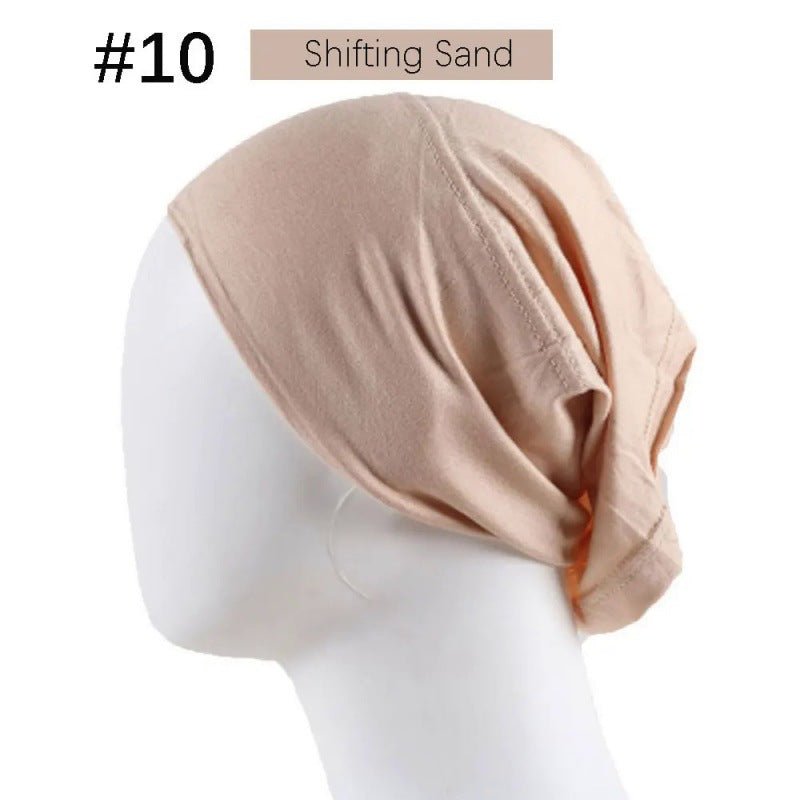 Mercerized Cotton Under Cap Hijab | Stretchy Tube Bonnet(MH198)