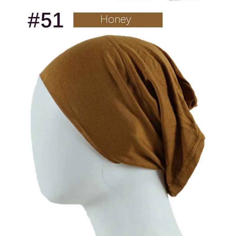 Mercerized Cotton Under Cap Hijab | Stretchy Tube Bonnet(MH198)