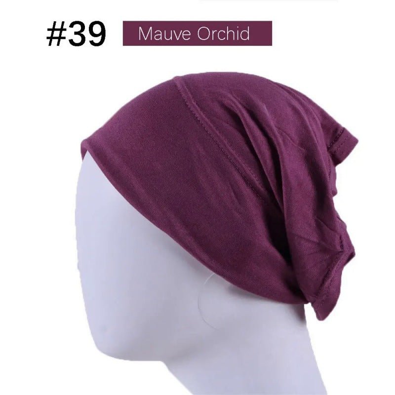 Mercerized Cotton Under Cap Hijab | Stretchy Tube Bonnet(MH198)