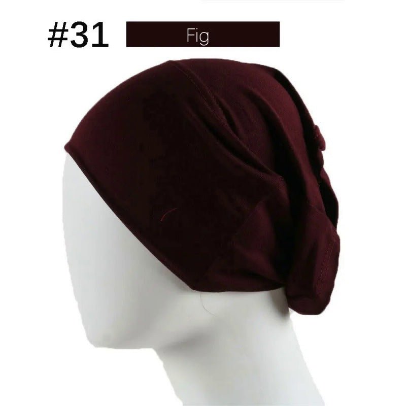 Mercerized Cotton Under Cap Hijab | Stretchy Tube Bonnet(MH198)