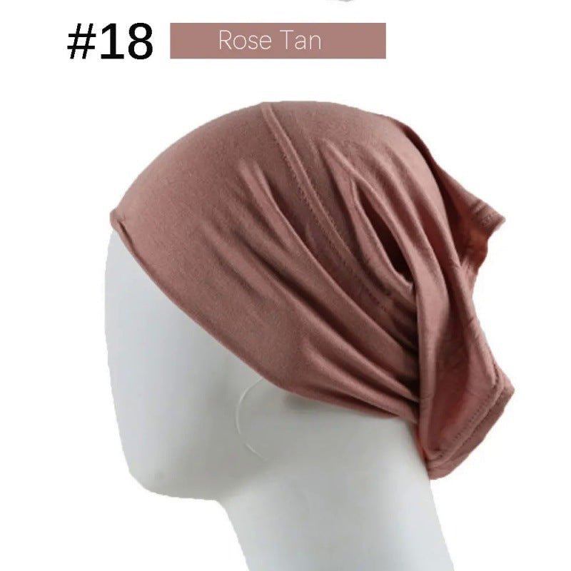 Mercerized Cotton Under Cap Hijab | Stretchy Tube Bonnet(MH198)