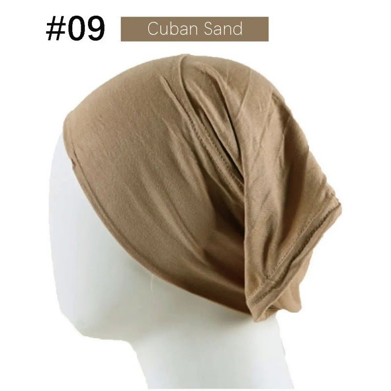 Mercerized Cotton Under Cap Hijab | Stretchy Tube Bonnet(MH198)
