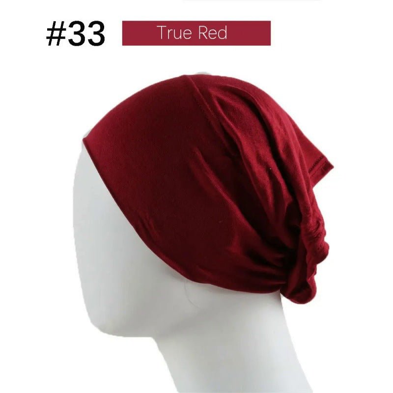 Mercerized Cotton Under Cap Hijab | Stretchy Tube Bonnet(MH198)