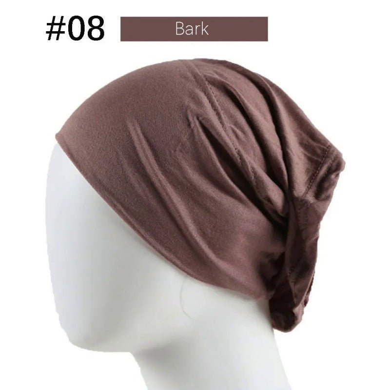Mercerized Cotton Under Cap Hijab | Stretchy Tube Bonnet(MH198)