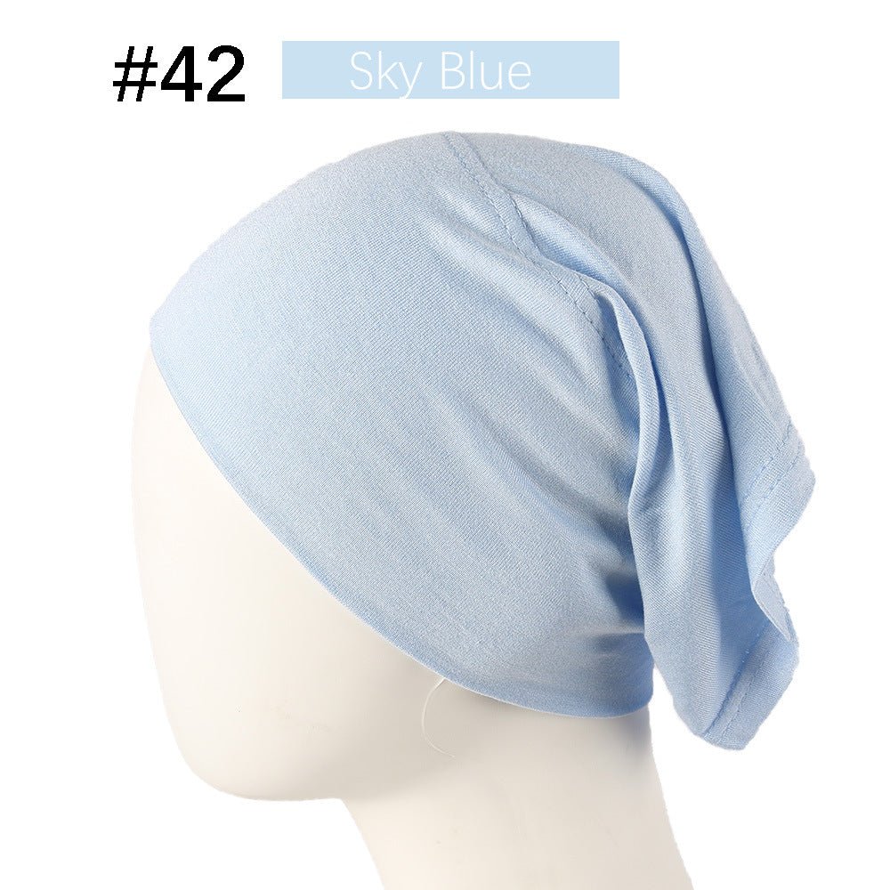 Mercerized Cotton Under Cap Hijab | Stretchy Tube Bonnet(MH198)